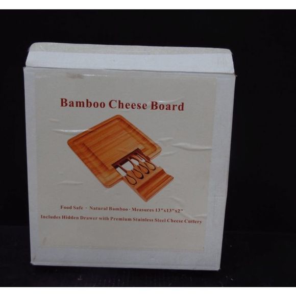 Bamboo Cheese Board IOB with knives in the drawer - Picture 2 of 3